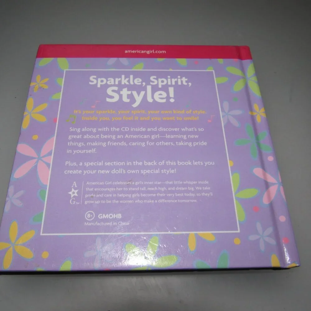 American Girl “Sparkle, Spirit, Style!” Hardcover Book with Music CD – For GIrls